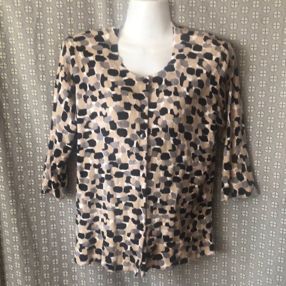Merona 3/4 sleeve Cardigan XL abstract print